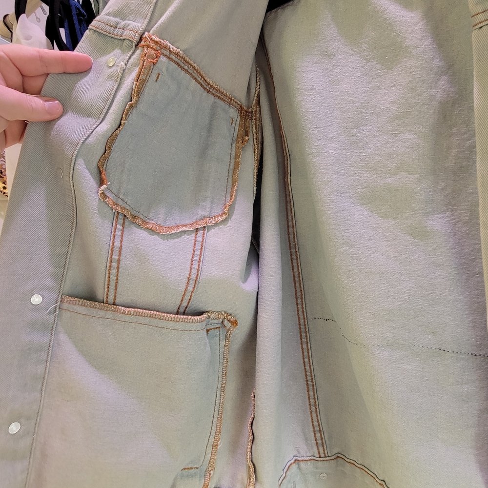 Trademark Brooklyn Cloth Smiley Face Denim Jacket Size M – Statue of Liberty - Picture 10 of 16
